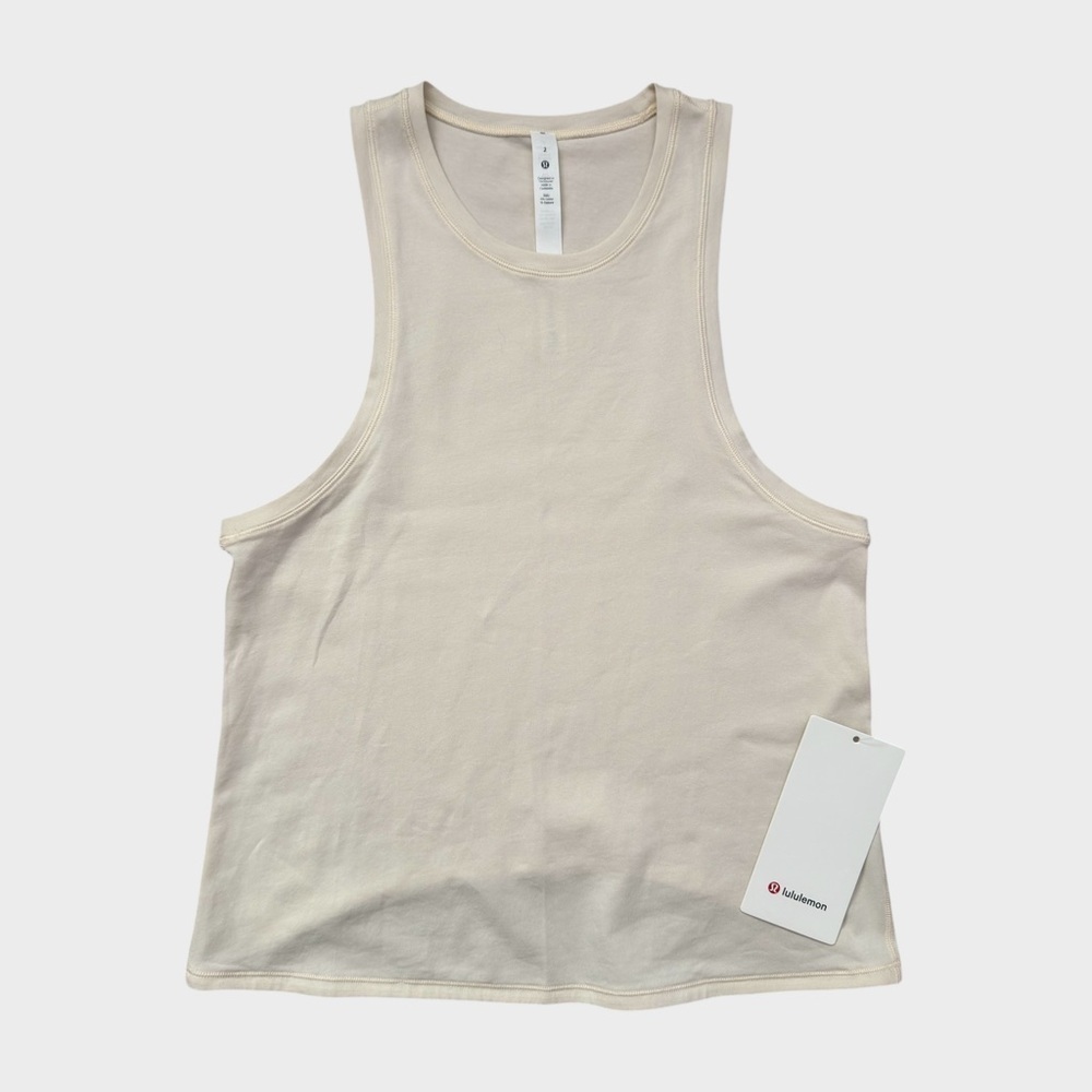 Lululemon Squad Goals Tank Top - Light Ivory, Size 2